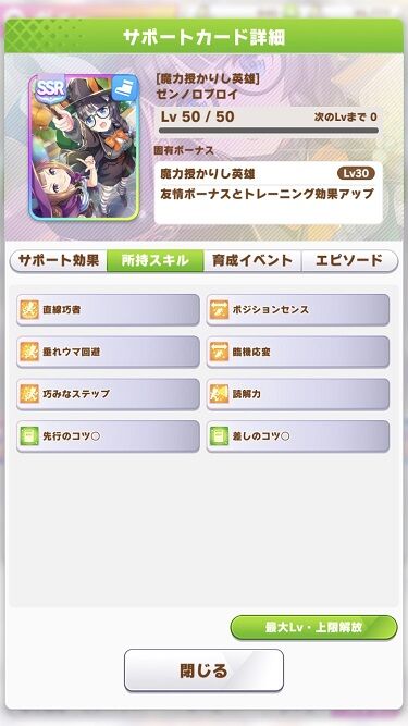 ウマ娘 サポート SSRハロウィンゼンノロブロイ 4