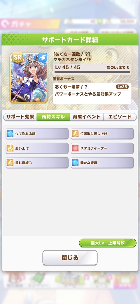 ウマ娘 サポート SRマチカネタンホイザ 3