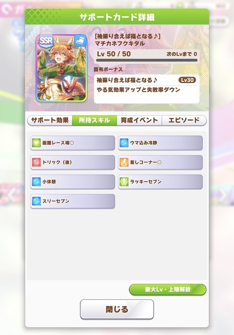 ウマ娘 サポート 新春マチカネフクキタル 3