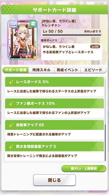ウマ娘 サポート 秋祭カレンチャン 4