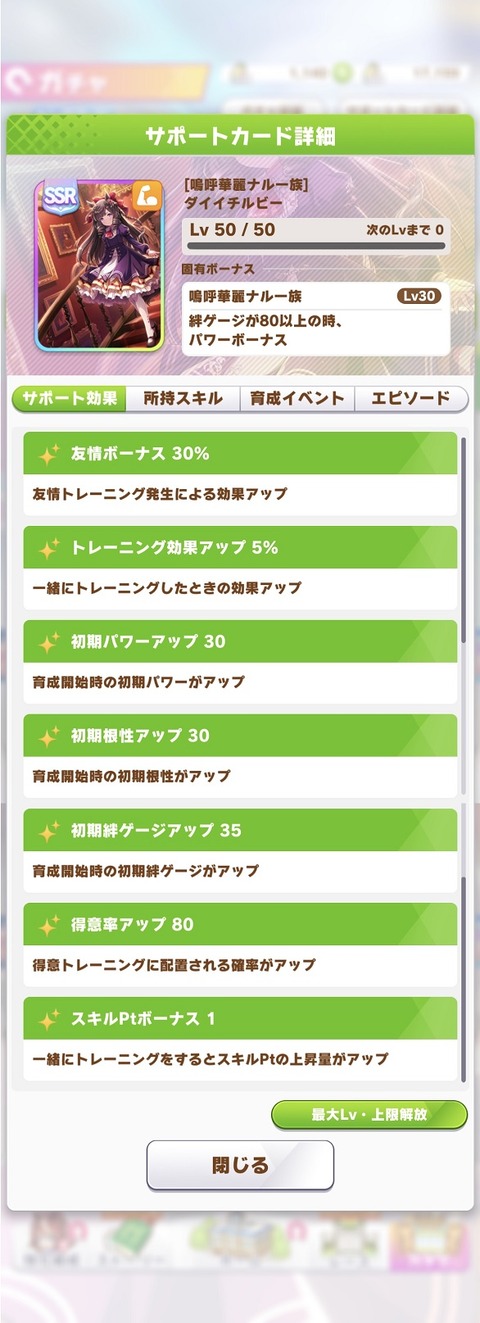 ウマ娘 サポート SSRダイイチルビー 2
