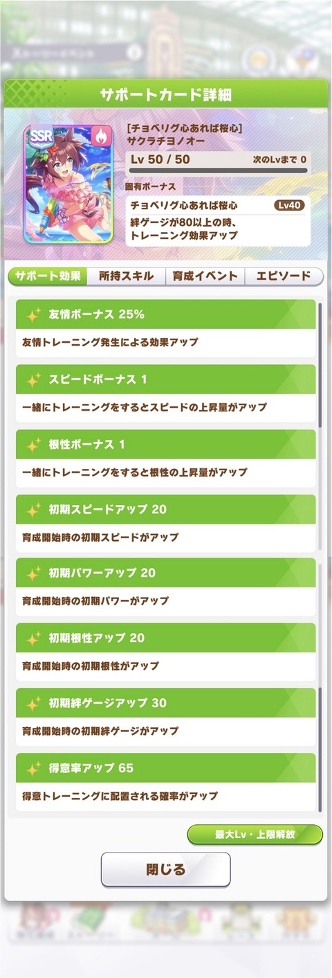 ウマ娘 サポート SSR水着チヨノオー 2