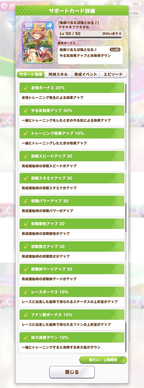 ウマ娘 サポート 新春マチカネフクキタル 2