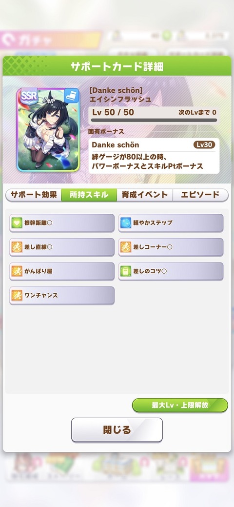 ウマ娘 サポート SSRエイシンフラッシュ 3