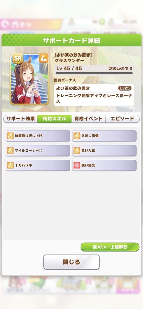 ウマ娘 サポート SRグラスワンダー 3