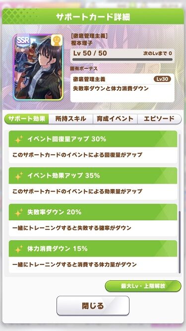 ウマ娘 サポート 樫本理子 4