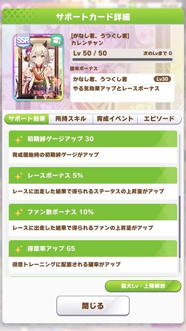 ウマ娘 サポート 秋祭カレンチャン 3