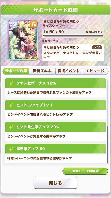 ウマ娘 サポート 新ライスシャワー 4