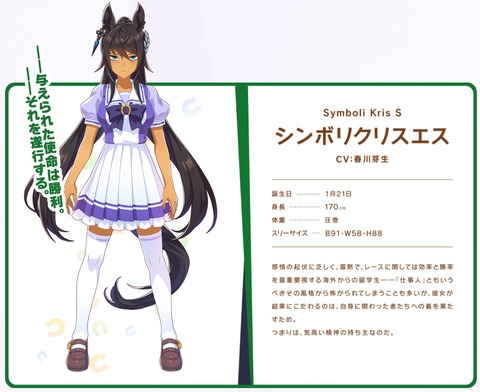 ウマ娘 新ウマ娘 シンボリクリスエス