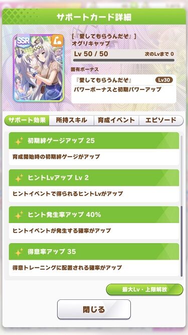 ウマ娘 サポート オグリキャップ 3