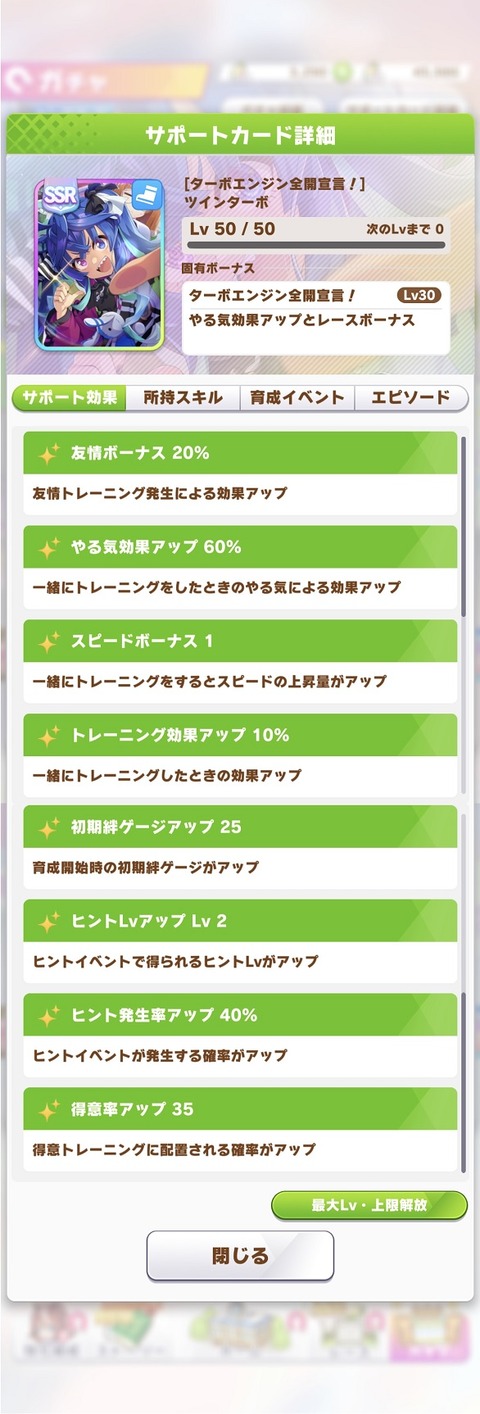 ウマ娘 サポート ツインターボ 2