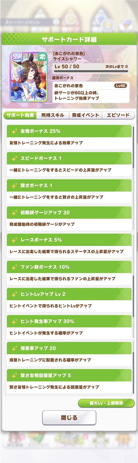 ウマ娘 サポート ウェディングライスシャワー 2