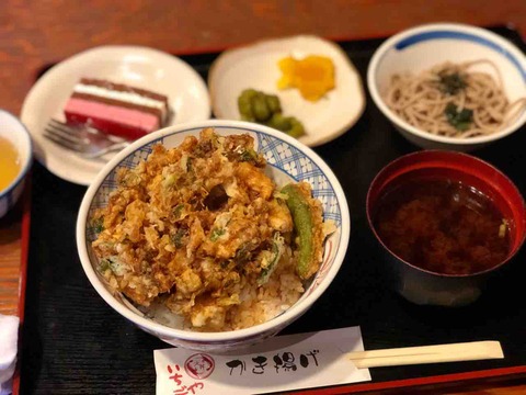 『いちごや』海老かき揚げ丼ランチ