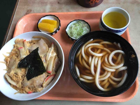 『大豊』かけうどん 開化丼