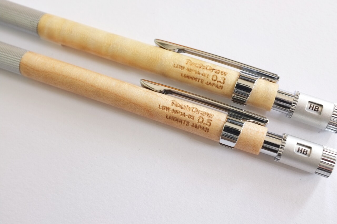 LUDDITE TechDraw 木軸シャープペン(メープル) : こんぶの文房具日記