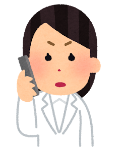 hyoujou_doctor_phone_woman2_serious
