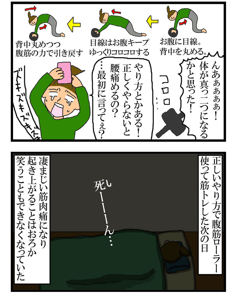 腹筋ローラーで家の中で超筋トレ 無事ひきこもりに 東京ひとり暮らしの小西の記録