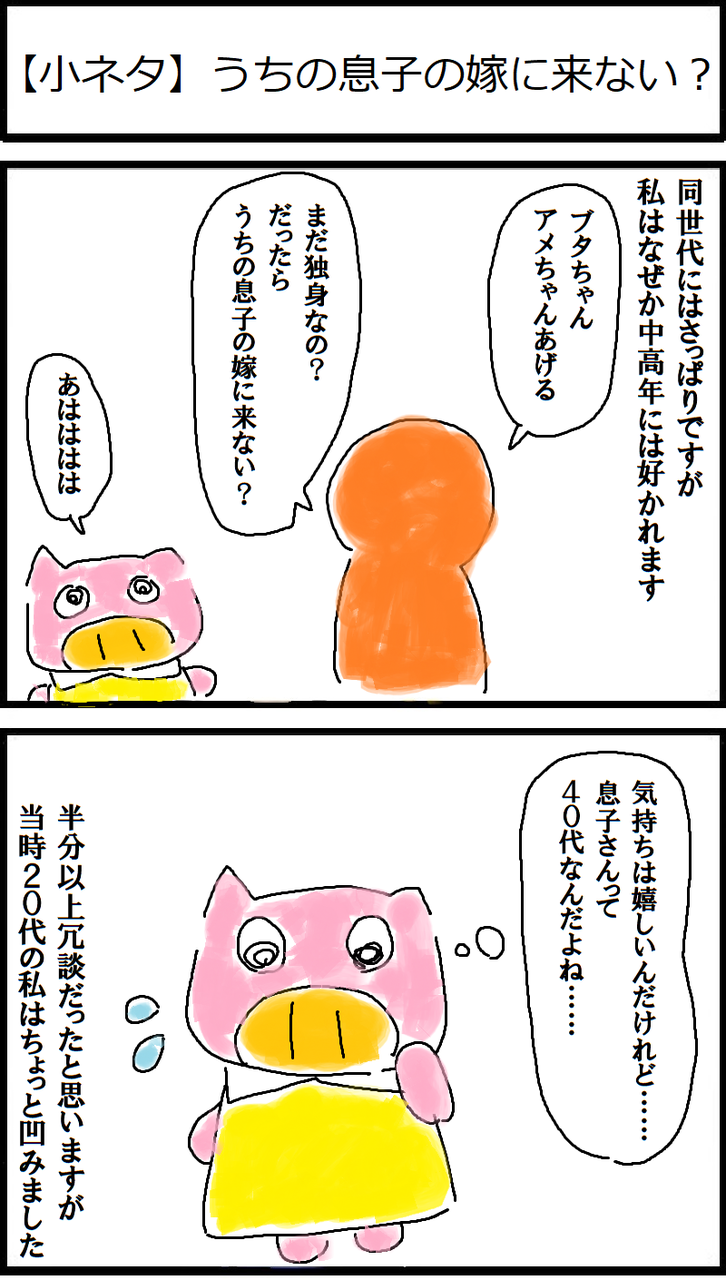 小ネタ うちの息子の嫁に来ない 低収入アラサーデブスのネット婚活記録