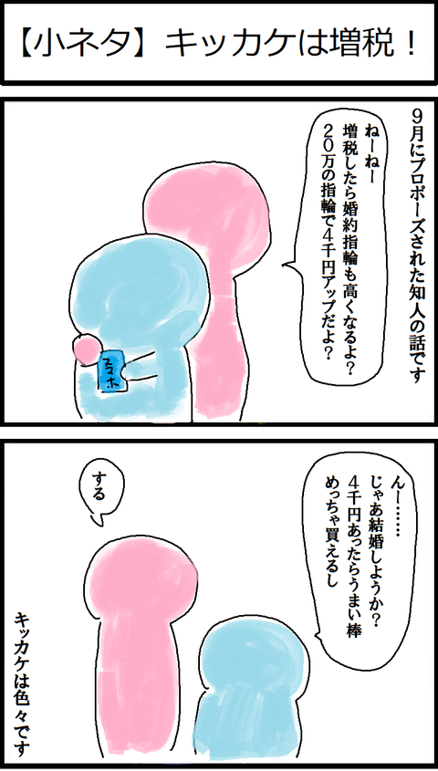 【小ネタ】キッカケは増税!