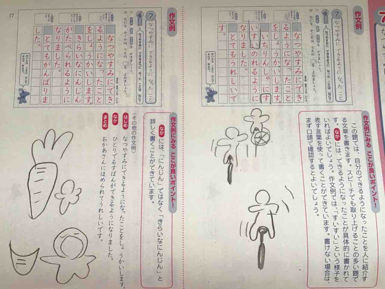 小学校1年生夏の作文 チャレンジ夏休み作文ガイド きゅうきゅう