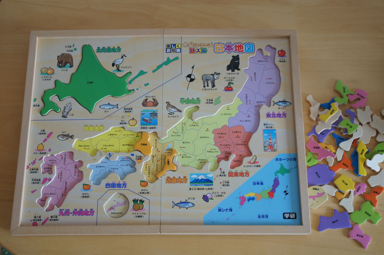 学研 木製日本地図パズルｖｓくもんの日本地図パズル 感想レビュー