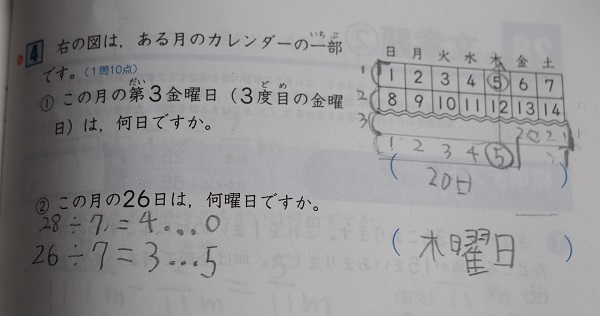 パーフェクトテスト3年算数終了感想 | 小学5年女子家庭学習