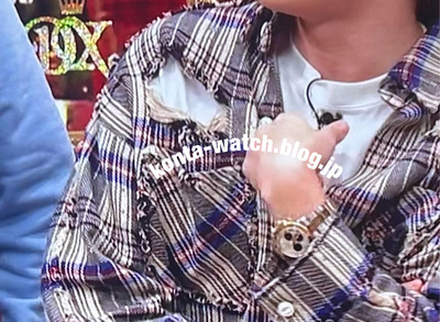 千賀 健永（Kis-My-Ft2）　ロレックス　コスモグラフ デイトナ　ホワイト/ブラック/アラビア文字盤　『ダウンタウンDX リアル人生設計！芸能人も悩んでいます！』より