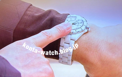 中居 正広　シャネル　J12 ホワイトセラミック 12Pダイヤ 38mm　『だれかtoなかい』 より