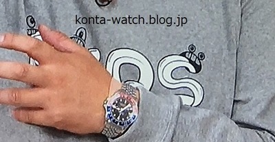 くっきー(野生爆弾）　ロレックス　ＧＭＴマスター ペプシベゼル　『王様のブランチ』より