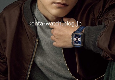 吉沢 亮　タグ・ホイヤー　モナコ キャリバーホイヤー02 クロノグラフ ガルフ　『FINEBOYS+plus 時計 vol.23』より
