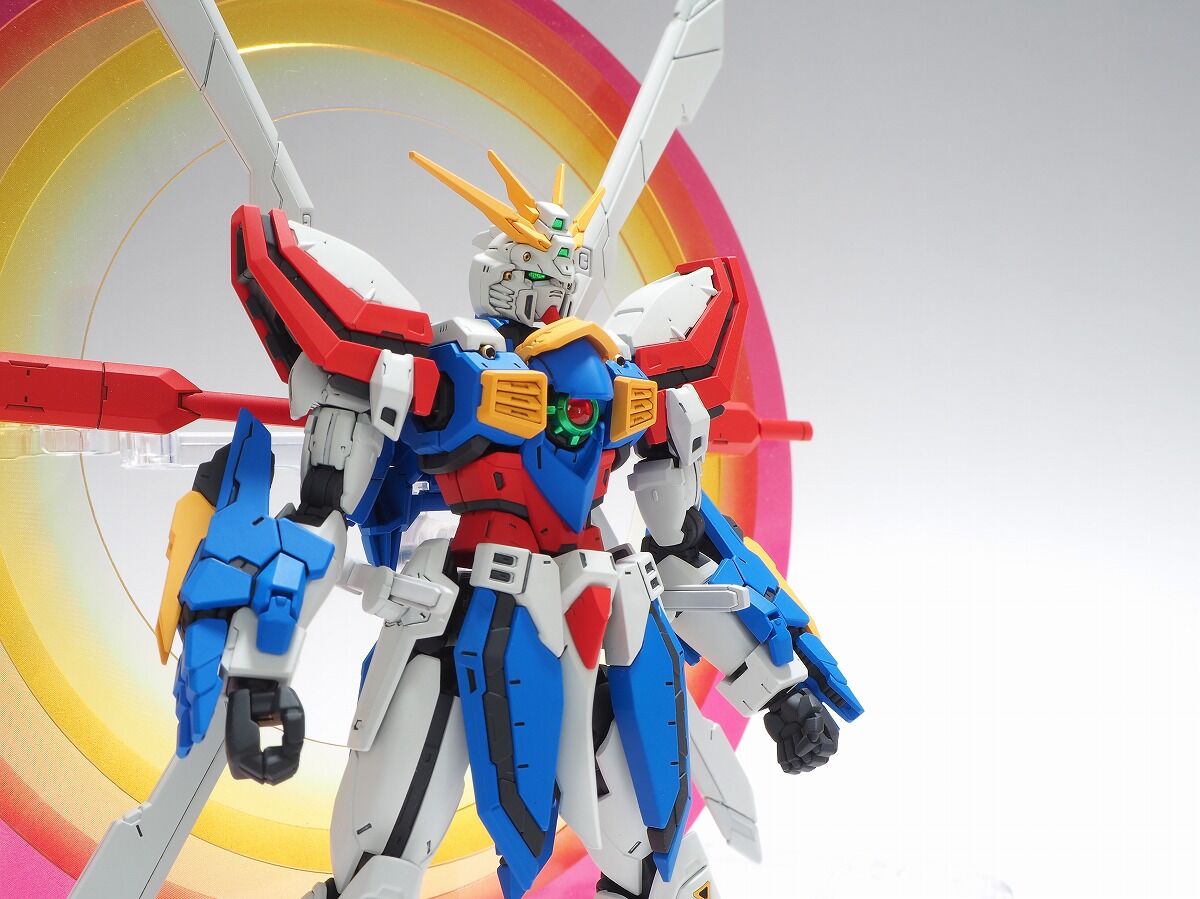 完成品レビュー】1/144 RG ゴッドガンダム【塗装】【素組み