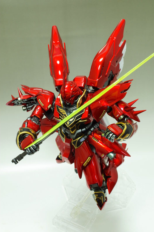 完成品レビュー】1/100 MG シナンジュ【塗装】【キャンディ塗装