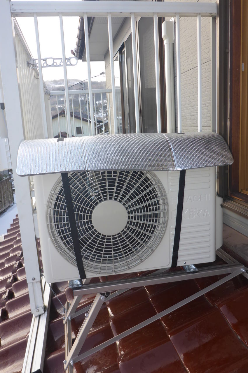 エアコン取付け（室外機屋根置き） 桑折ガス