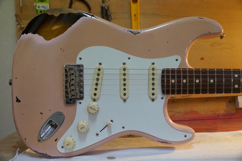 シェルピンクのマルチレイヤー 完成！※依頼品 : Kooy GuitarsのK