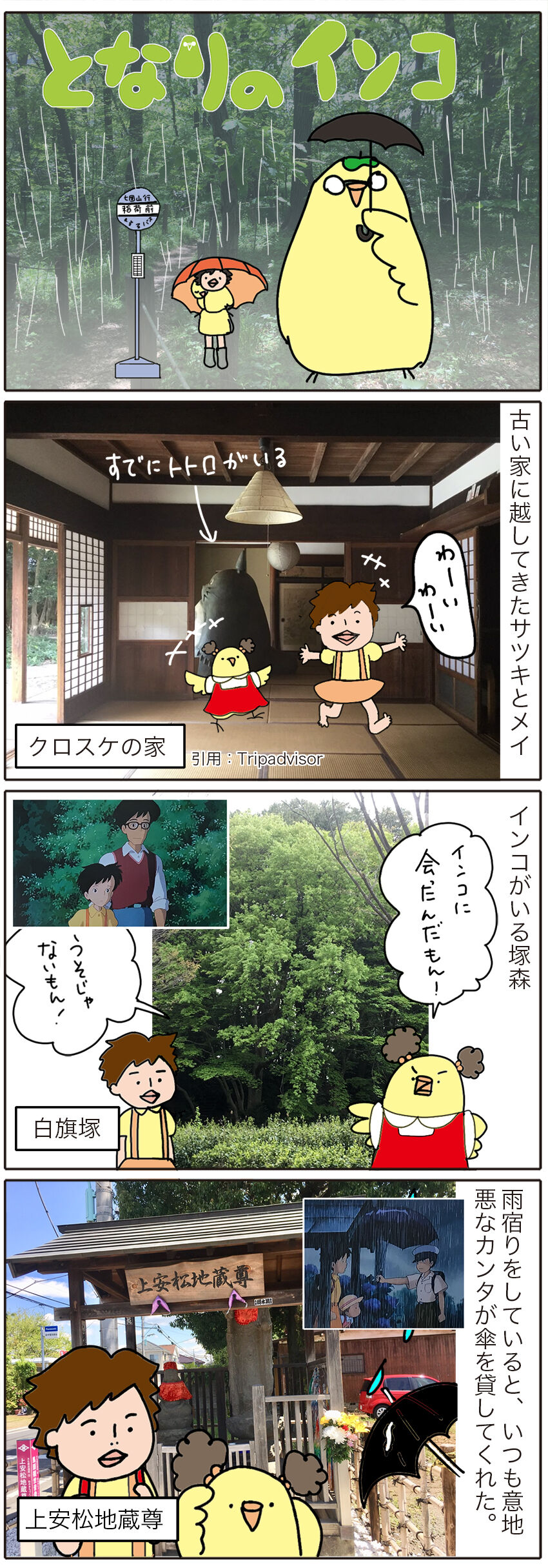 志村けんさんのふるさと東村山 その5 となりのトトロ 聖地巡礼 添乗員たびむらの旅日記 志村けんさんのふるさと東村山 その5 となりのトトロ 聖地巡礼 添乗員たびむらの旅日記