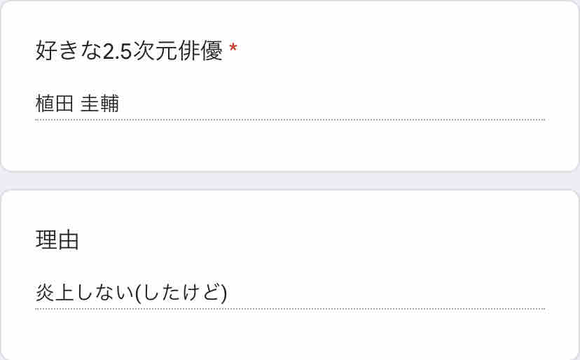 好きな2 5次元俳優ランキング集計結果 コッペパン