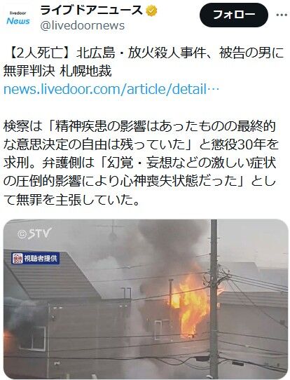 火病だから火をつけてもいいんじゃないって判決 : 鳶の羽