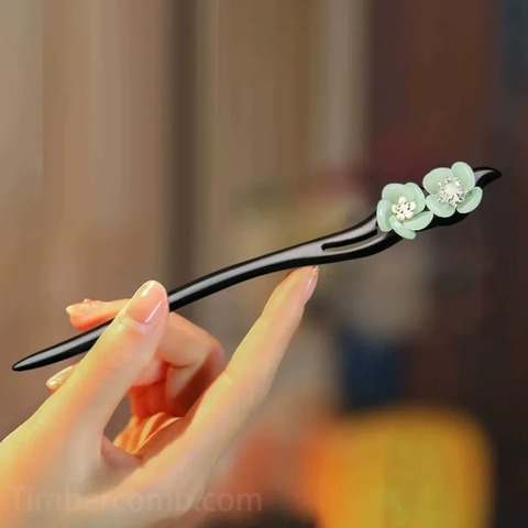 黒檀木かんざし