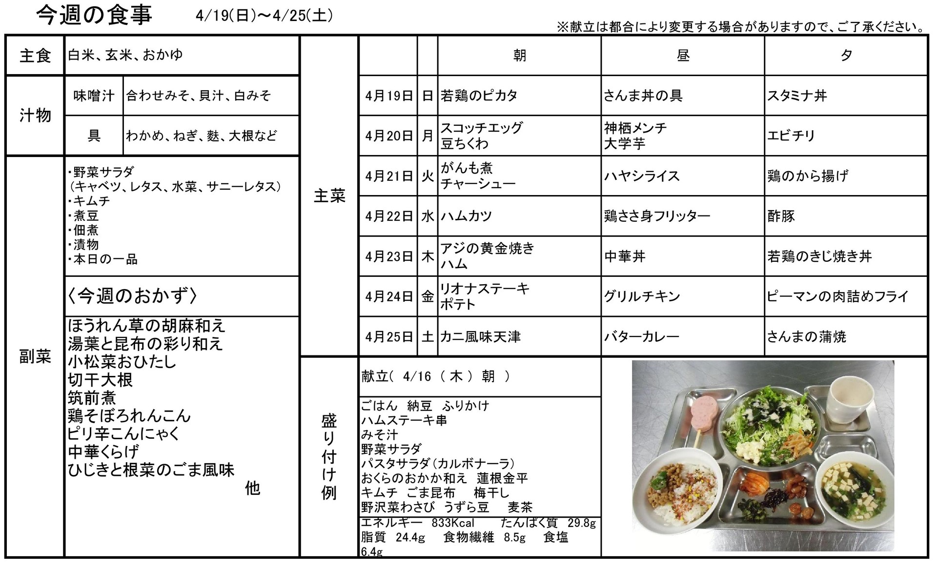 朗報 笑 学生寮の食堂の献立表が学校のホームページに掲載されるようになりました 鹿島学園サッカー部父母会公認ブログ Pride Of Yellow Blue