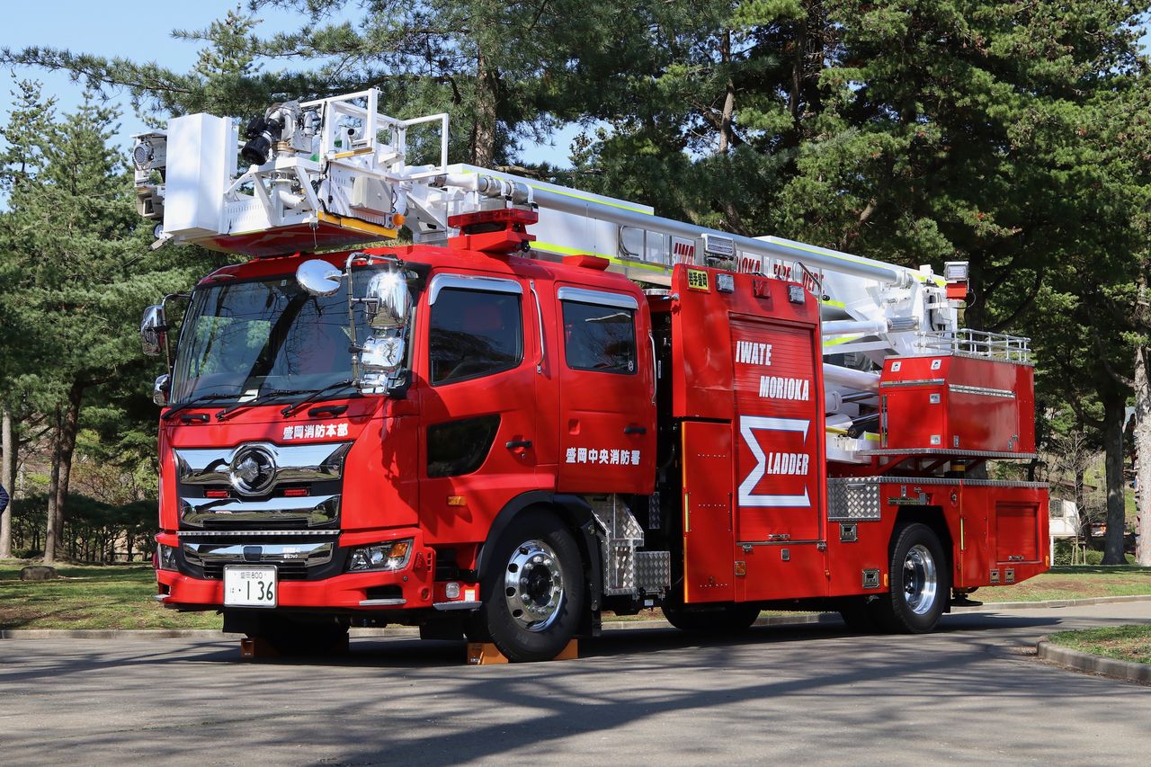 盛岡消防 岩手県 屈折はしご車 うつくしま消防車両情報局