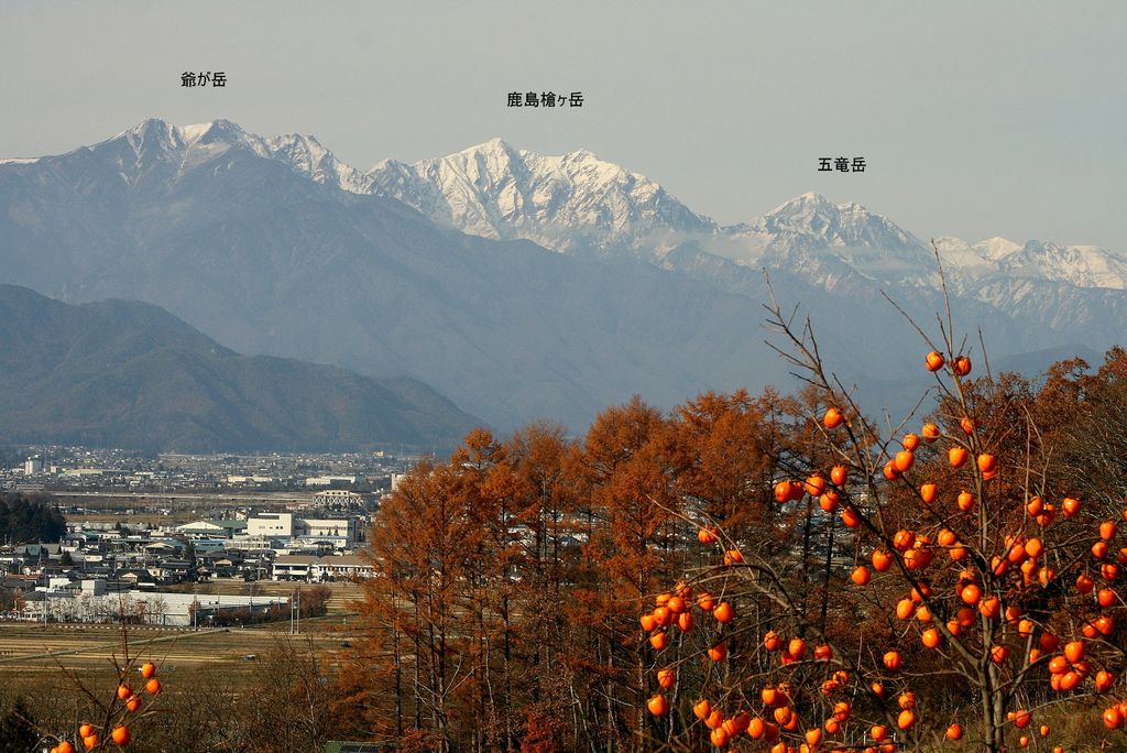 安曇野の冬景色 安曇野の空