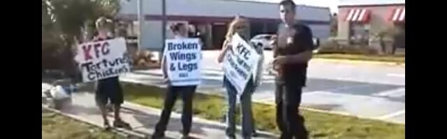 EatsKFCInfrontKFCProtest