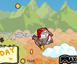 ジェットパック背負ったパンダを飛ばすふっ飛ばしゲーム Jetpack Panda