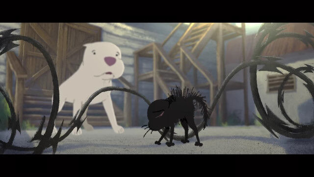 孤独なのら猫と闘犬ピットブル。はじめての友達を得た2匹を描いたピクサー・ショートフィルム Kitbull