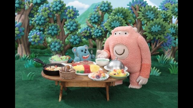 なんてお腹が空くアニメなんだ!料理上手なモーグと食いしん坊ペロルのコマ撮りアニメ「モリモリ島のモーグとペロル」