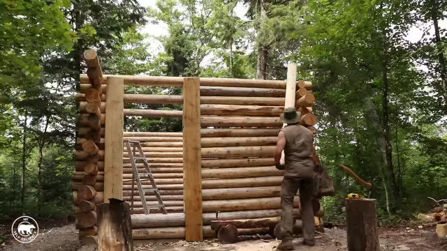 これはロマン。カナダの森の中、たった一人でログハウスを建てる男