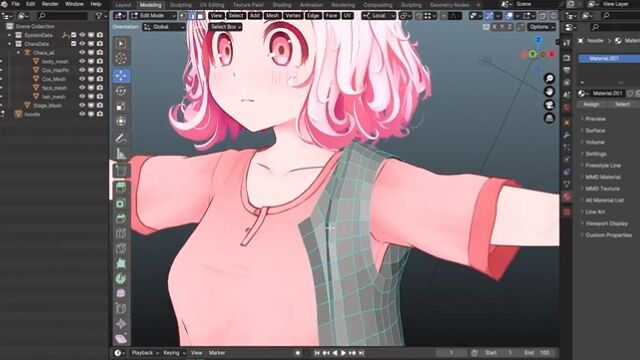 じっとしていられなかった3DCGキャラクターさん、勝手に動いてしまって大変なことに