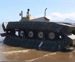 浮かぶ履帯で豪快に進む!DARPA(米国防総省国防高等研究計画局)が開発した水陸両用輸送車 CAAT