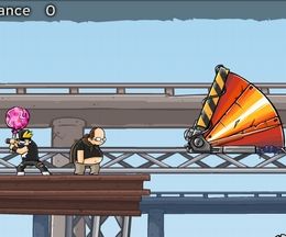 メガネのオッサンをどこまでも飛ばす吹っ飛ばしゲーム Berzerk Ball 2
