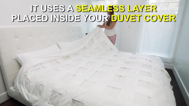 空気を入れることで自動的にベッドメイクしてくれる便利な掛け布団 SMARTDUVET BREEZE